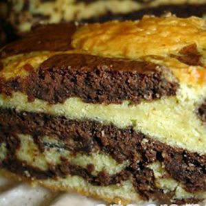 Bolo de laranja com 2 chocolates