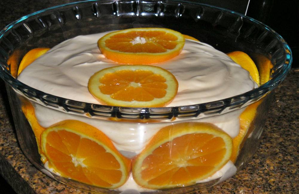 Mousse de ananás ou laranja