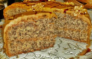 Bolo de noz creme caramelo