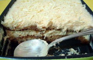 Tiramisú de chocolate branco