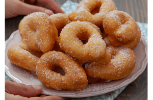 Argolinhas fritas de limão natal