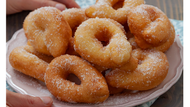 Argolinhas fritas de limão natal