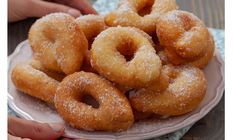 Argolinhas fritas de limão natal