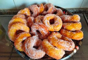 Argolinhas fritas de Natal