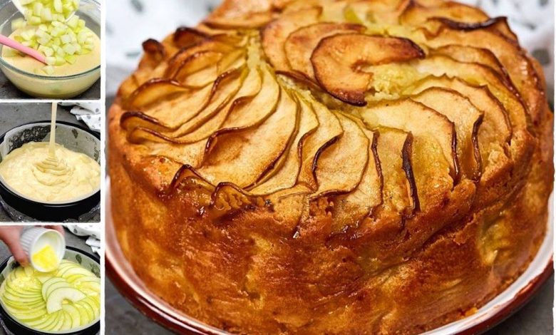 Bolo de maçã fofinho