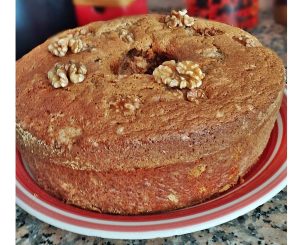 Bolo de Maçã Nozes e Canela